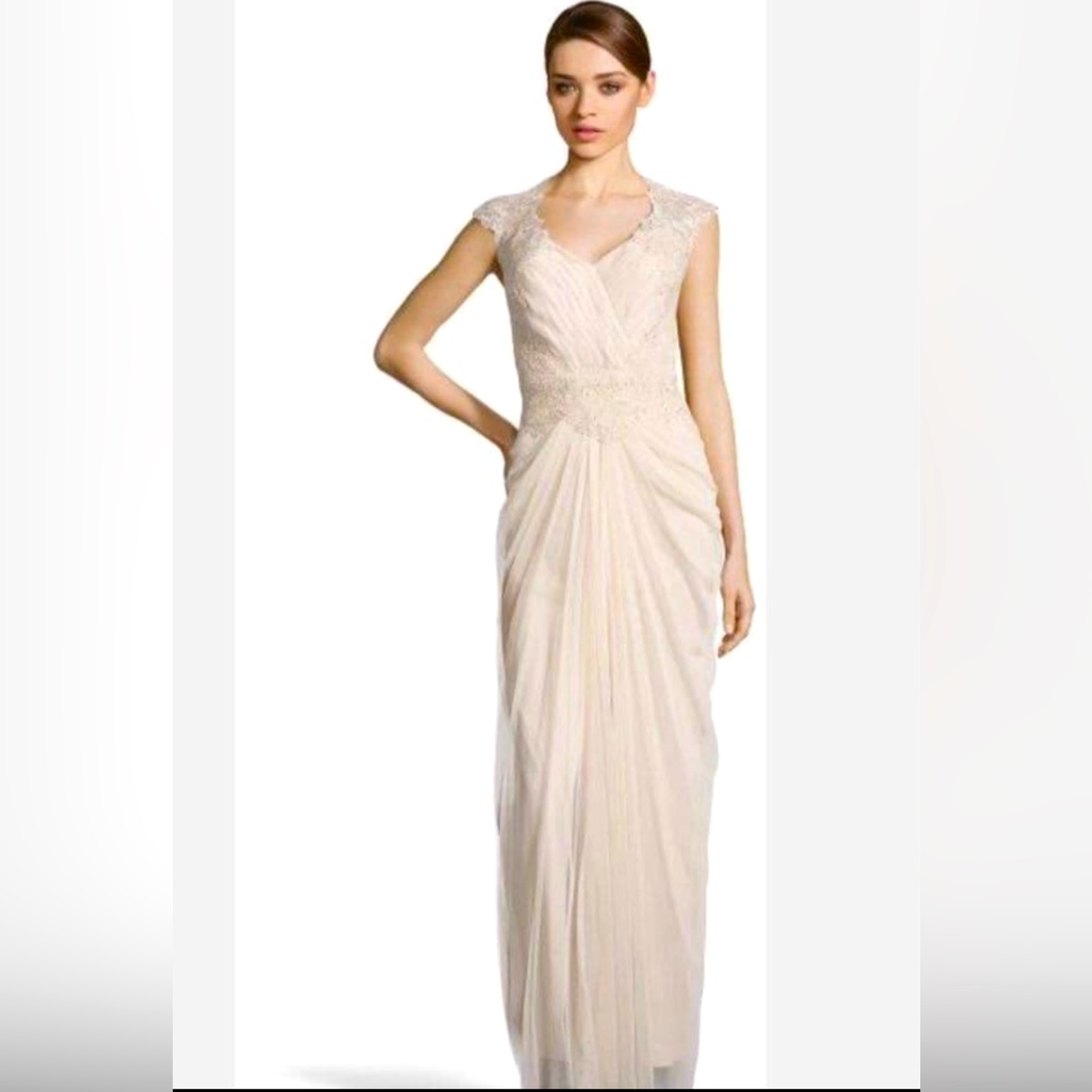 Tadashi Shoji Wedding Formal Evening Gown Designer Dress Size 14 Bride